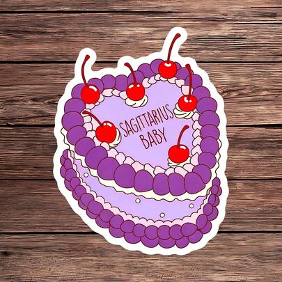 1 PIEZA Pegatina del Zodíaco, Pegatina impermeable de la constelación de Sagitario para tarta de cumpleaños de bebé, portátil, botella de agua, vaso, diseño impermeable, opción perfecta para celebración y alegría de astrología