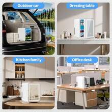Refrigerador pequeño portátil de 6 litros, para maquillaje, refrigerador termoeléctrico y calentador para cuidado de la piel, dormitorio y viajes - Tipo de Enchufe A USA (110-127V) - Ver 7