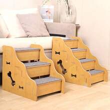 Pet Stairs, Small Dog Stairs, Dog Stairs, Dog Steps, Small Dog Bed Stairs, Puppy Climbing Ladder, Slip-Resistant Ramp Stairs For Elderly Dogs - Multicolor - View 3