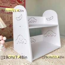 SANRIO (Authorized) Multi-Functional Desktop Storage Rack, Multi-Layer Shelving, Student Bookshelf, Home/Dorm Organizer For Books & Cosmetics, Perfect Gift - Multicolor - View 11