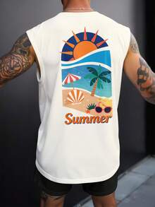 Áo tank top không tay in chữ "Summer" dành cho nam - Nhiều màu - Xem 6