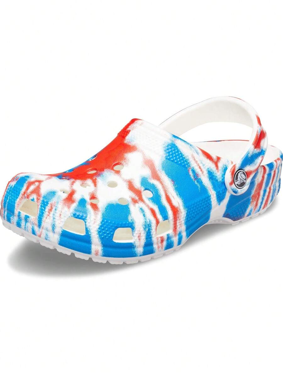 Crocs Women's Classic Marbled Tie-Dye Clogs - 多色/白色 - 查看 1