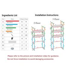 1个独立式洗衣机架，2-3层细管浴室收纳架，简约风格易组装节省空间马桶架，轻便浴室整理架 - 彩色 - 查看 6