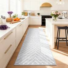 1Pcs Home Decor Large Area Rug For Living Room Modern Washable Rug Farmhouse Non Slip Non Shedding Throw Rugs Low Pile Stain Resistant Indoor Carpet For Bedroom Office Dining Room Runner For Enteryway Hallway - Light Grey - View 3