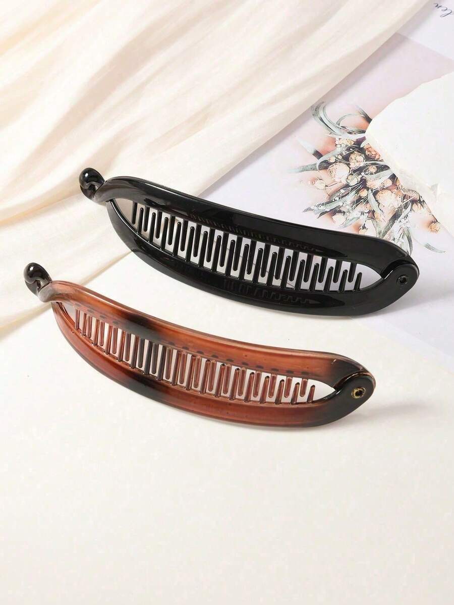 Kẹp tóc hình quả chuối màu hổ phách cỡ lớn, kẹp tóc xoắn cao kiểu Pháp thanh lịch, phong cách Y2K, vật dụng cần thiết khi đi du lịch, phụ kiện tóc, phong cách dễ thương cho bé gái, quà tặng cho nữ, phụ kiện nữ, mùa thu/đông, dụng cụ tạo kiểu tóc, dụng cụ uốn tóc, phụ kiện đa chức năng, phụ kiện hàng ngày, phụ kiện đội đầu, mùa hè, ngày lễ - Nhiều màu - Xem 1