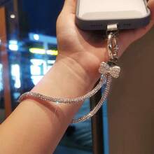 Comfort Fit Bow Element Rhinestone Bow Mobile Phone Lanyard Sparkling Crystal Cross Body Phone Strap With Sticker Suitable For Universal Phones Birthday Gift Spring - Multicolor - View 2