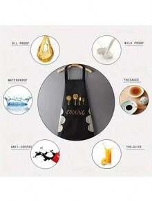 1Pcs/2Pcs Chef Apron, Kitchen Cooking Apron, Baking Apron, Catering Apron, BBQ Apron, Work Apron, Unisex, Stain Resistant And Durable, Professional Kitchen Apron, Suitable For Restaurant, Catering, Hotel Waiters, Home Baking Enthusiasts - Xem 5