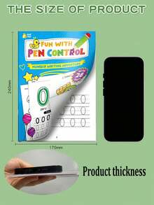 28 Pages Reusable Handwriting Practice Workbook, Math Practice Book, Magic Practice Notebook Set, Student Stationery, Back To School, Christmas Gift, Suitable As Learning Reward, Holiday Or Birthday Gift - Multicolor - View 5