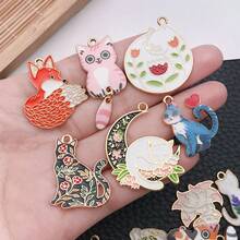 1pack Enamel Cat Charms Alloy Enamel Pendants Cute Animal Pendants Lovely Cute Kitty Charm For Bracelet DIY Necklace Earrings Keychain Dangle Craft Jewelry Making - Multicolor - View 3
