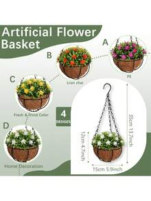 1 Stück künstliche hängende Blumenkugel, weiße Blumen, wahlweise Blumenkorb, hängender Blumenkorb Gartendekoration, Pooldekor, hergestellt aus PE, künstliche Pflanze, Frühlings-/Sommerdekoration, künstliche Pflanze, künstliche Blume, lebensechte Pflanze, Tischdekoration, Hochzeitssaison, Ostern, Gartendekoration, Heimdekoration - Weiss - Übersicht 3