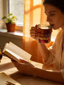 3D立体书形咖啡杯/叠书玻璃杯 - 文学爱好者的礼物，艺术感十足的咖啡杯，适合书虫、读者、作家和所有爱书人士，独特的书本造型办公桌杯 - 彩色 - 查看 10