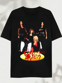 2026, Hot Vtg Vixen Band Black Concert Shirt Unisex PP2169 Printed T-Shirt - Made From Pure Cotton, It Is Soft And Breathable, Suitable For Men And Women. It Is A Casual Shirt That Is Suitable For All Seasons And Serves As A Fashionable Souvenir. It Is Suitable For Daily Use, For Lovers Of Street Fashion And For Music Enthusiasts. - 黑色 - 查看 1