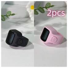 Contador de anillo clásico y sencillo, de material de resina, ligero y cómodo, conteo conveniente, contador de anillo con pantalla digital, contador de presión manual de alivio, ampliamente aplicable, disponible en varios colores, adecuado para hombres y mujeres, regalos navideños, contador de rosario electrónico, aplicable para uso comercial y doméstico, contador multifuncional - Multicolor - Ver 31