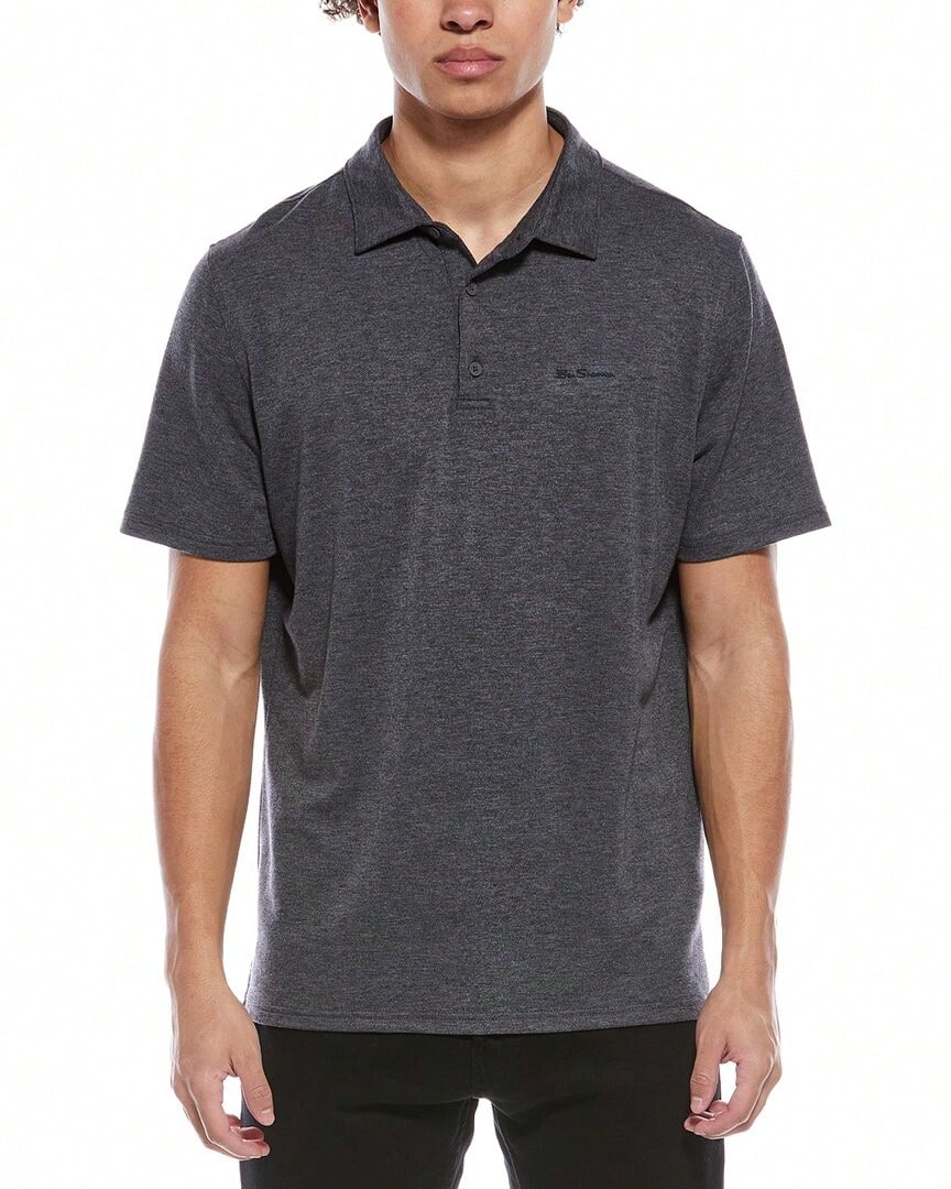 Ben Sherman Tech Terry Polo Shirt - 灰色 - 查看 1