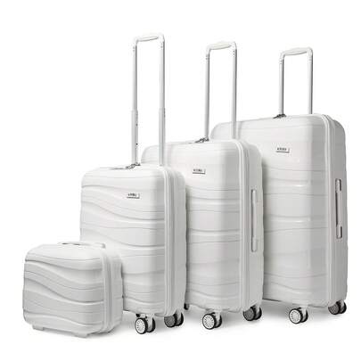 14" 20" 24" 28" Lightweight Polypropylene Hard Shell Suitcase Set With TSA Lock And Spinner Wheels – Travel Luggage For Holidays, Business Trips & Family Getaways – Available As Single Or 3-Piece Set And 4-Piece Set
