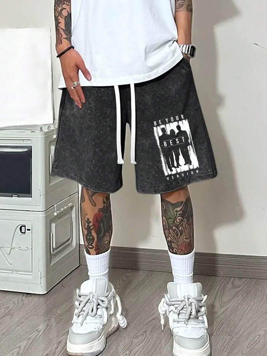 BE YOUR BEST VERSION Summer Casual Wear - 黑色 - 查看 1