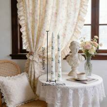 2支欧式印花长蜡烛，植物印花长蜡烛，9.84英寸长香氛蜡烛，无烟大豆蜡烛，适用于餐厅、酒店、客厅、卧室 - 2pcs - 查看 14