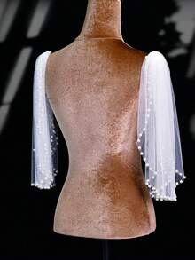 一对珍珠新娘肩饰胸针，优雅肩部配饰，可搭配女士婚纱，简约设计 - 彩色 - 查看 7