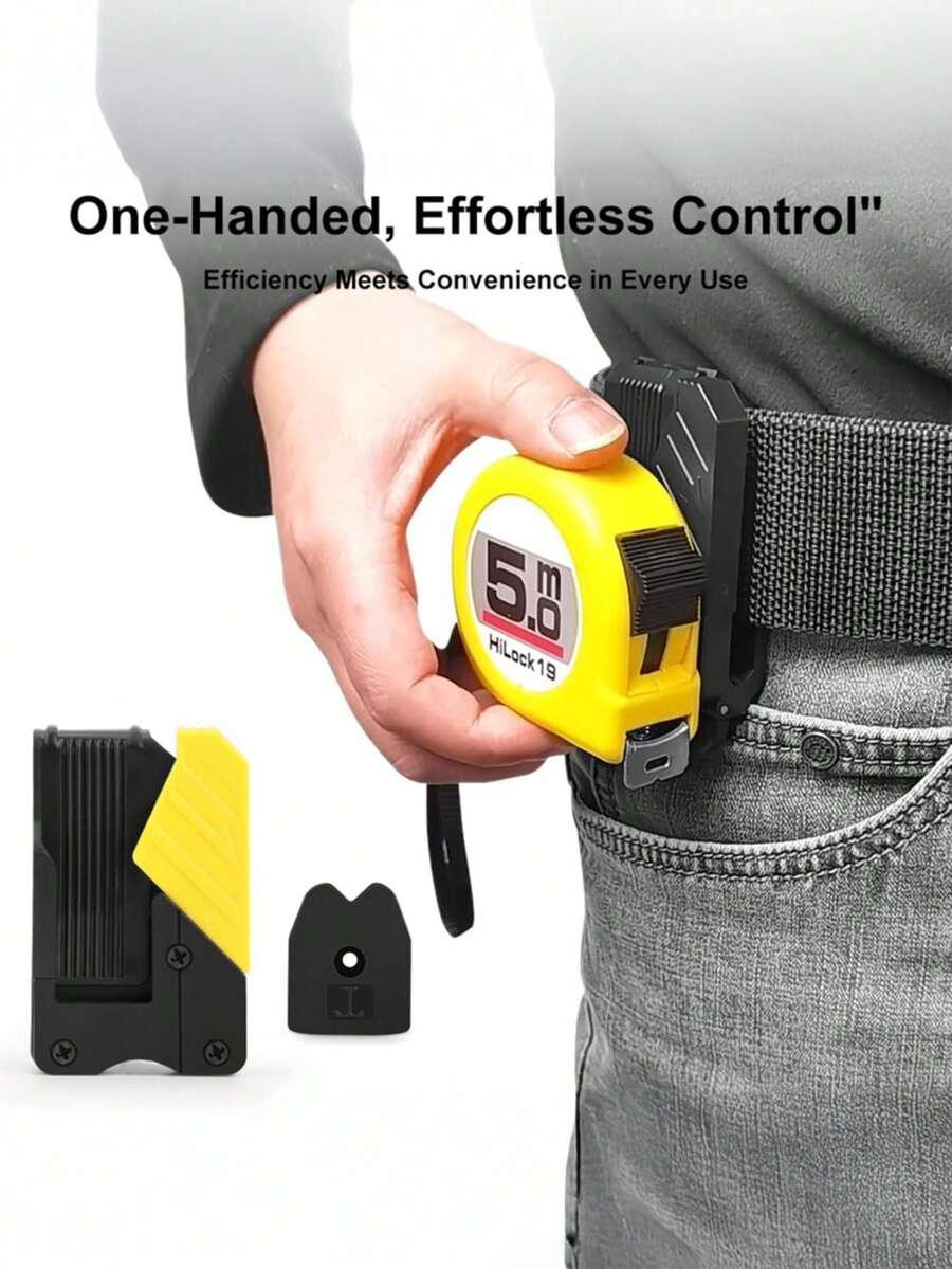 1pc Quick Release Buckle Electric Tool Belt Holder Hook, Versatile Tape Measure Hanger Clip - Multicolor - View 1