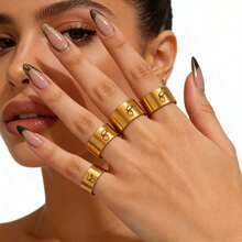 10个装不锈钢时尚简约焊接环，指环，DIY珠宝制作材料 - 戒指 - 查看 3