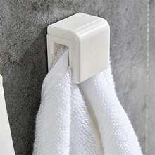 5/10/15pcs Toothpaste Holder No Punch Facial Wash Holder Bathroom Multifunctional Toothpaste Holder Wall Hanging Toothpaste Holder Rack Inner Buckle Design Non-Slip Plastic Clips Bathroom Facial Cleanser Creams Organizer Rack - White - View 9