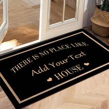 Custom Rug Flannel Personalized Rugs Doormat, Custom Name Or Text Doormat Room Decor, Bathroom Rugs, Kitchen Decor, Door Mat, Laundry Room Accessories - Multiple Sizes Available, Durable, Non-Slip, Machine Washable, Perfect For , Valentine's Day, Christmas, Halloween, Easter, Thanksgiving& More - Ideal For Homeowners, Renters, Students, Office Workers, Family Members, Gift For Someone Who Has Just Moved - Suitable For Home, Office, Garden, Dorm Decor, Laundry Room Accescories, Bathroom Rugs, Rugs For Pet Dog Cat - Multicolor - View 1