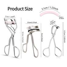 Juego de rizadores de pestañas de acero inoxidable, incluye rizador de pestañas individuales, rizador de pestañas parcial, rizador de pestañas de ángulo amplio, almohadilla de silicona, rizado de pestañas conveniente, fácil de usar, adecuado para el uso de pestañas - Multicolor - Ver 11