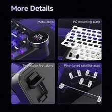 Teclado mecánico AJAZZ AK820 V2 de triple modo | Frecuencia de sondeo de 8K | Perilla inteligente | Intercambiable en caliente | Retroiluminación RGB | Batería de 10000mAh | Teclado de juego personalizable para jugadores de PC - Ver 8