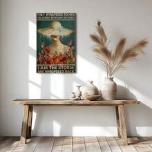 2D Flat, Posters & Prints 1Pc Framed Wall Art Women's Power, Butterflies And Roses, Vintage Art Style Canvas Poster Paintings Ideal Gift For Living Room Bedroom Corridor Wall Decor Room Decoration Ready To Hang - 印花 - 查看 4