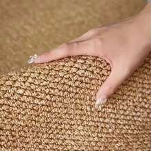 1pc Brown Round Pineapple Pattern Rug, Minimalist Outdoor Round Carpet For Home Decor, Soft And Easy To Clean Carpet, Spring/Autumn Home Decor Rug | Suitable For Small Yard, Round Outdoor Carpet | Patio, Coffee Corner Landscaping Mat | Round Outdoor Rug | Balcony, Picnic, Beach Carpet - Brown - View 9