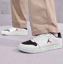 Nike Men's FLIGHT COURT Casual Sneakers Low-Top Sports Shoes - Black and White - View 1