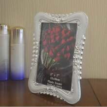 Suport pentru ramă foto în stil european de 6/7/10 inch, bordură argintie, decor creativ de perete pentru fotografii, potrivit pentru fotografii de nuntă - 1 BUC - Vizualizare 3