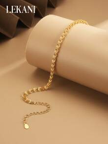 1pc 925 Sterling Silver Minimalist Fashion Personalized Tassel Bracelet, Elegant Gift For Girlfriend, Everyday Wearing For Women - Gold - View 5