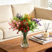 23 Pcs Artificial Flowers For Outdoors, Fake Plants For Indoor Decor, UV Resistant Faux Greenery For Home, Office, Wedding, Table Centerpieces, Patio, Porch, Farmhouse Decor - Mixed Colors - View 7
