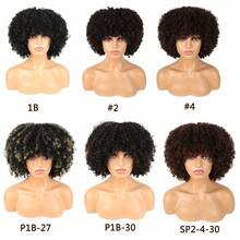 12Inch Kinky Curly Wig Unisex-Adult Basics Style, High Temperature Fiber And Protein Filaments Elastic Net Cap, Lightweight Breathable 150% Density, Suitable For All People - Multicolor - View 8