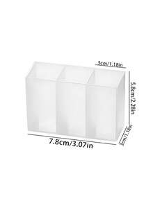 1pc Wall-Mounted Compartment Mirror Cabinet, No Drilling Required, Small Items Organizer Box For Tweezers, Scissors, Eyebrow Pencils, Makeup Brushes, Lipstick - View 12
