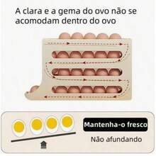 Porta Ovos Dispenser 4 Andares até 30 Ovos Organizador Bandeja De Geladeira - Visão 5