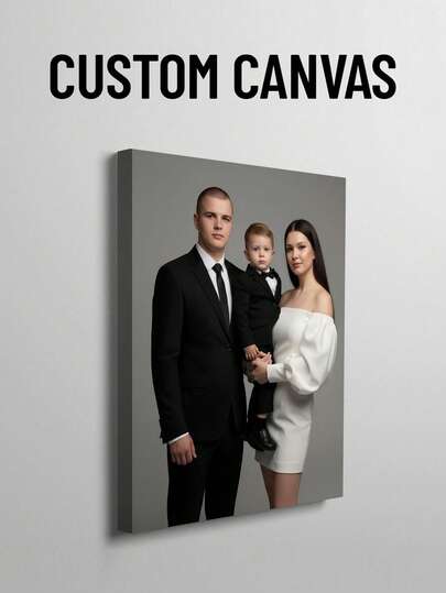 1pc Customized Canvas Poster, Personalized Canvas Poster, Customize Your Photos, Optional Frames, Share Your Fondest Memories And Precious Moments, Family Gift, Mother's Day Gift, Wedding Decor, Ideal Gift For Friends And Family, Wall Art, Home Decor, Customized Wall Art, Vintage, Home Living, Home Ambiance, Souvenir, Suitable For Easter, Wedding, Mother's Day, Father's Day, Valentine's Day, Birthday, Housewarming, Graduation, Anniversary, Room Decor