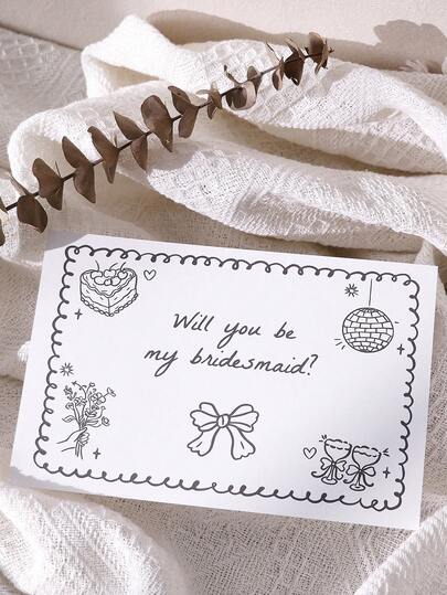 Bridesmaid Proposal Card, Will You Be My Bridesmaid, Bridesmaid Invitation Card, Card For Good Friends, Simple And Elegant Style
