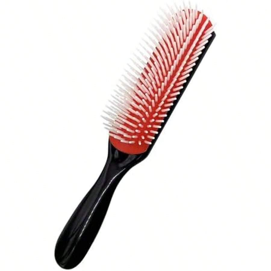 MDSTYLE Hair Brush For Curly, Thick, Wavy And Coily Hair - Curl Defining, Detangling, Styling, Blowdrying, Shaping - 9 Row Detangler Brush For Women And Men - Dry Or Wet (Black Small - 1 Pack) - Màu đen, cỡ nhỏ - 1 gói - Xem 1