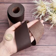 1 rulle fullnarvat PU-läderarmband, 2,5 cm och 5 cm brett, 183 cm långt, enkelsidigt PU-läderarmband, lämpligt för gör-det-själv-projekt, klädförpackningar, konstmaterial för bälten - A - Visa 2