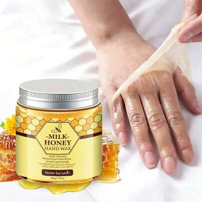 Máscara de cera de mano y pie de leche y miel - Extracto natural de leche y miel, profundamente nutritivo y sin grasa. Está dirigido a manos/pies ásperos, articulaciones oscuras, callosidades y líneas secas. Suaviza suavemente las callosidades, atenúa la pigmentación e repara intensivamente la barrera cutánea dañada. Ilumina instantáneamente, hidratación duradera, restaura las manos y los pies suaves como un bebé. Cuidado esencial de manos y pies en el hogar para las temporadas secas, crea una piel radiante y luminosa.