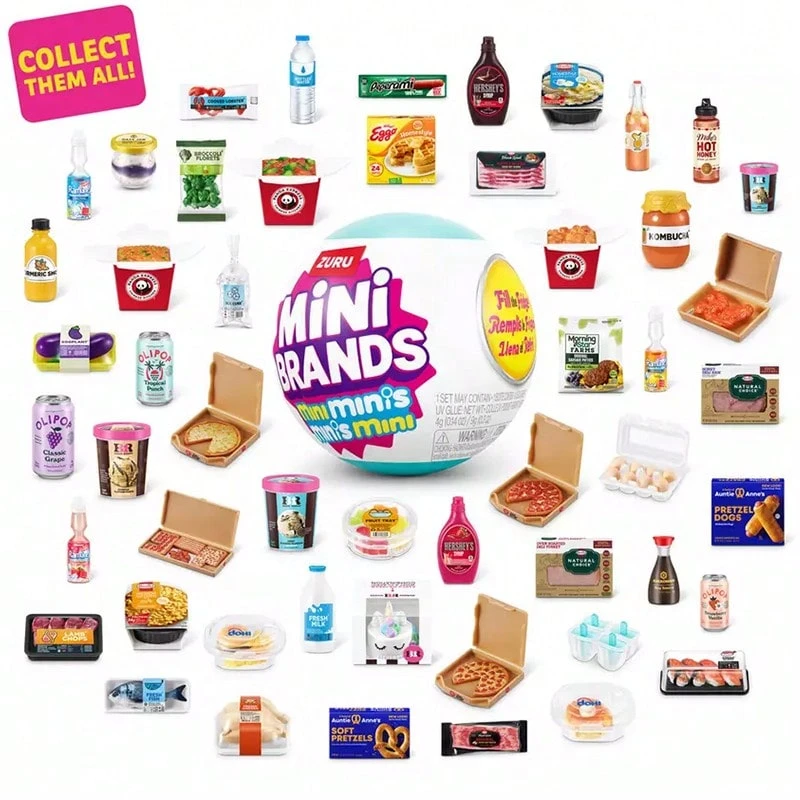 ZURU Mini Brand Retro Single Capsule, Contains Over 60 Mysterious Mini Toys To Collect, Official Authorized, Rare Collectibles, Blind Box Packaging, Suitable For Children 3+ Years Old (Random Style) - Multicolor - View 1