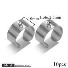 10个装不锈钢时尚简约焊接环，指环，DIY珠宝制作材料 - 戒指 - 查看 10
