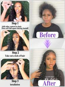 Cabello brasileño virgen de grado 10A, rizado y ondulado, de 12 a 20 pulgadas, adecuado para trenzas bohemias y trenzas onduladas húmedas - Natural Black - Ver 5