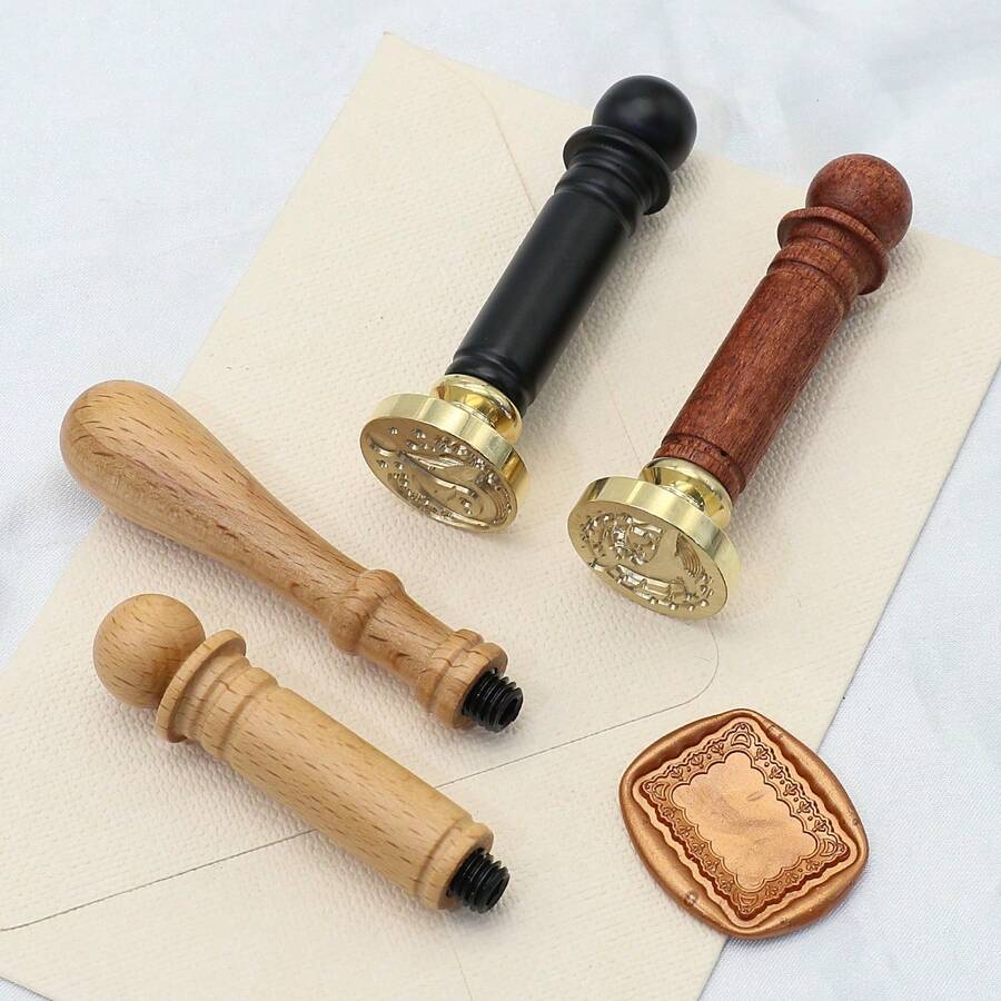 Wax Seal Stamp Brass Handle - Perfect For Love Letters, Invitations, Holiday Cards, Journals, Scrapbooking, DIY Crafts - Stamp Handle - View 1