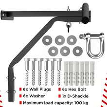 2 In 1 Punch Bag Wall Bracket With Pull Up Bar For Chin Up Exercise Heavy Duty - Multicolor - View 6