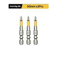 3Pcs Magnetic Non-Slip Drill Bit Set - TS2 Steel Cross Screwdriver Bit With 25/50/65/70/90/150mm, Impact Resistant PH2 Magnetic Batch Head For Electric Screwdriver Drill, DIY Power Tools & Professional Use - Multicolor - View 12
