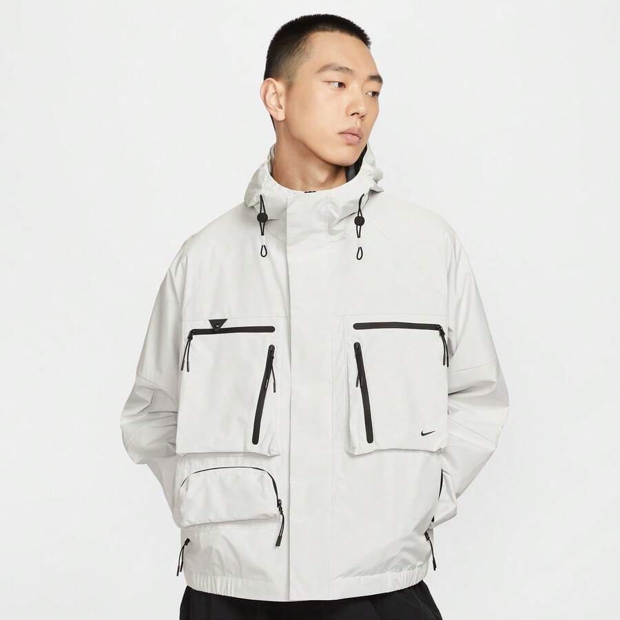 Nike 男士 AS M NK TCH SUPER LTWT JKT 梭织连帽夹克 HJ2945-121 - 白色 - 查看 1
