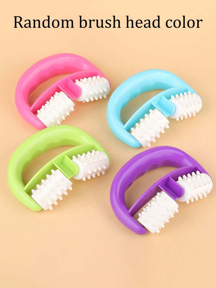 1pc Dual Wheel Manual Roller Massager, Relax Muscles, Increase Blood Circulation, Fascia Relaxation Massage Tool, Muscle Massage Roller, Deep Tissue Trigger Point Release, Body Massager, Fitness Equipment, Leg Massager, Women Fitness Tool